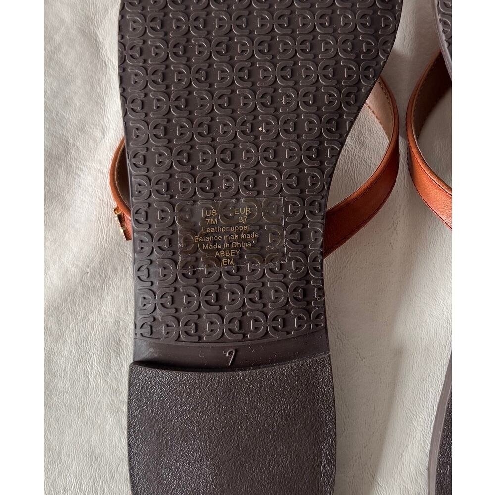 Sam Edelman Abbey Sandals in Ginger Brown Leather Women's Size 7 - Picture 9 of 9